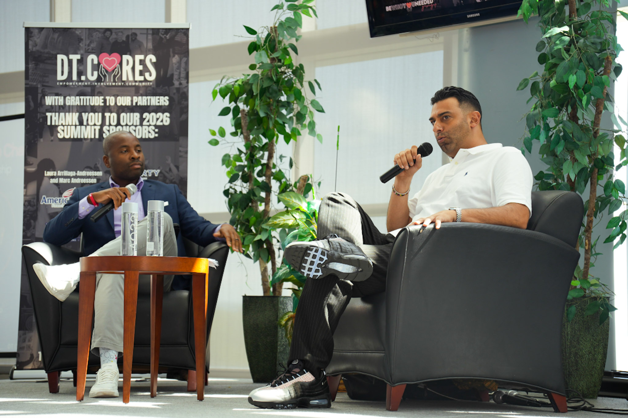 Keynote fireside chat with Joe La Puma at the DT Cares Leadership Summit